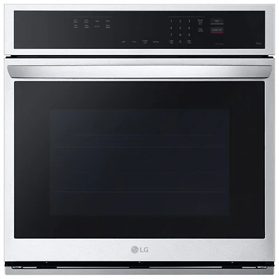 Boîte ouverte - Four mural électrique autonettoyant de 4,7 pi³ et 30 po de LG - Inox résistant aux taches - Endommagé