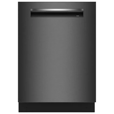 Boîte ouverte - Lave-vaisselle encastrable 24 po 42 dB avec troisième panier de Bosch - Acier inoxydable noir - Endommagé