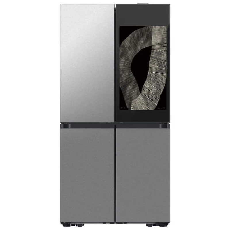 Boîte ouverte - Réfrigérateur Flex à 4 portes à profondeur de comptoir de 22,5 pi³ et 36 po BESPOKE de Samsung - Inox - Parfait état