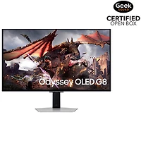 Boîte ouverte - Moniteur FreeSync/G-Sync DELO Ultra HD 4K 240 Hz de 32 po de Samsung avec temps de réponse de 0,03 ms gris à gris (LS32DG802SNXZA)
