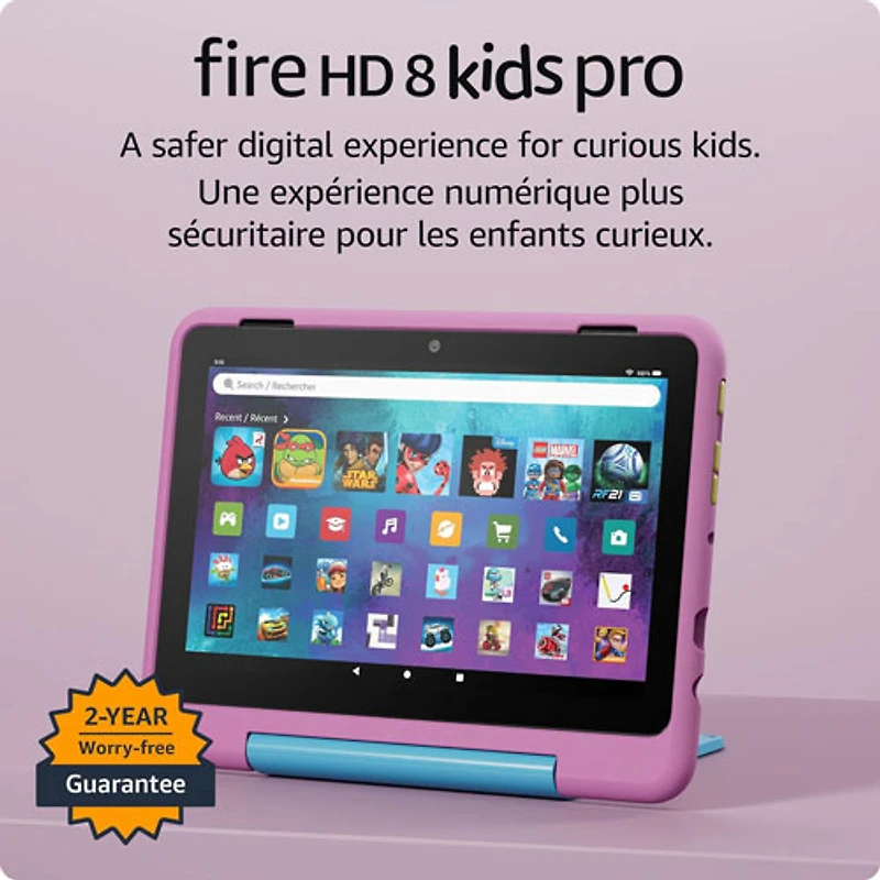 Amazon Fire HD 8 Kids Pro (2024) 8" 32GB FireOS Tablet with Slim Kid-Proof Case - Jungle Cat