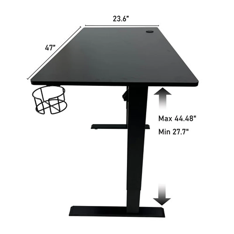 Ljubljana 47" Electric Height Adjustable Standing Desk Standing Desk - Black