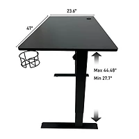 Ljubljana 47" Electric Height Adjustable Standing Desk Standing Desk - Black