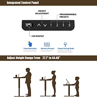 Ljubljana 47" Electric Height Adjustable Standing Desk Standing Desk - Black
