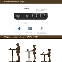 Ljubljana 47" Electric Height Adjustable Standing Desk Standing Desk - Black