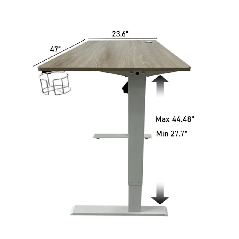 Ljubljana 47" Electric Height Adjustable Standing Desk Standing Desk - Maple