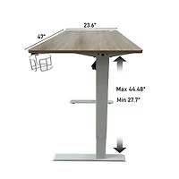 Ljubljana 47" Electric Height Adjustable Standing Desk Standing Desk - Maple