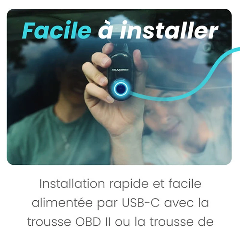 Caméra de tableau de bord 1440p 2K Piqo de Nextbase avec Wi-Fi et GPS