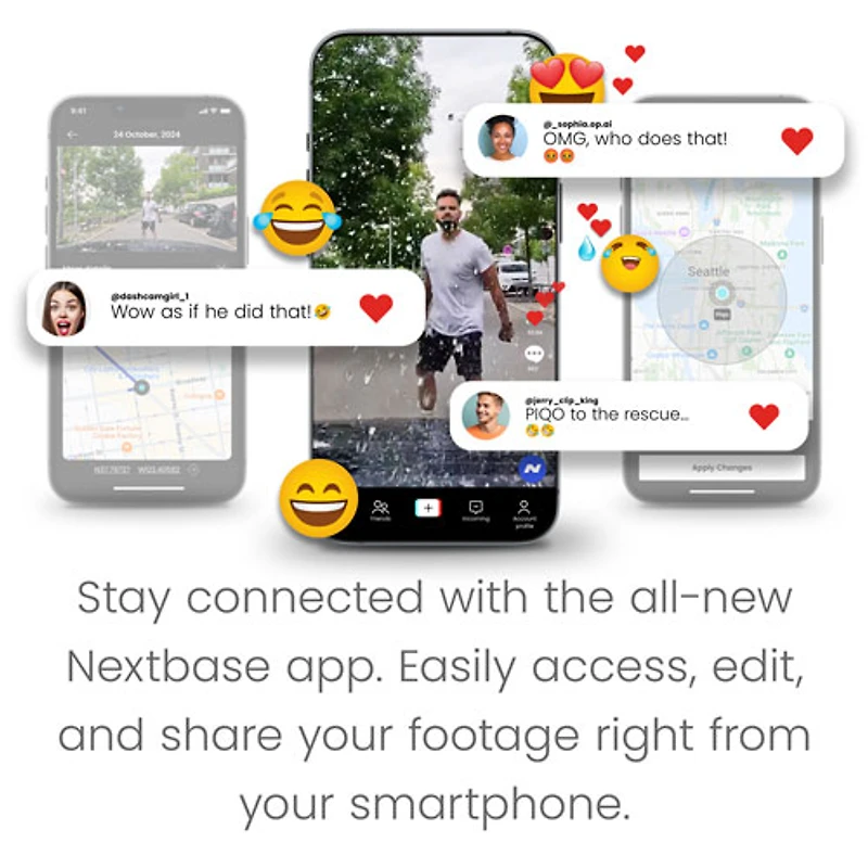 Nextbase Piqo 1K 1080p Dash Cam with Wi-Fi & GPS