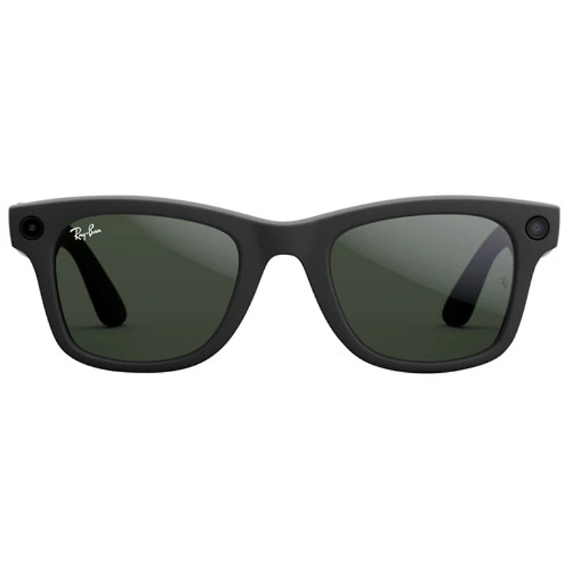 Lunettes Wayfarer (1re génération) de Ray-Ban | Meta avec IA, photo, vidéo, audio et messagerie - Noir mat/Transitions transparents à vert graphite