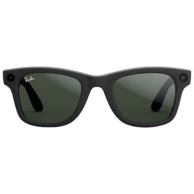 Lunettes Wayfarer (1re génération) de Ray-Ban | Meta avec IA, photo, vidéo, audio et messagerie - Noir mat/Transitions transparents à vert graphite