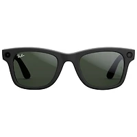 Lunettes Wayfarer (1re génération) de Ray-Ban | Meta avec IA, photo, vidéo, audio et messagerie - Noir mat/Transitions transparents à vert graphite