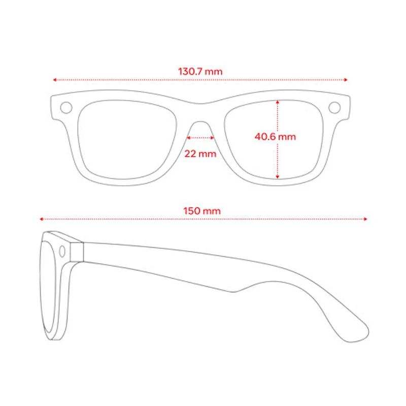 Lunettes Wayfarer (1re génération) de Ray-Ban | Meta avec IA, photo, vidéo, audio et messagerie - Noir mat/Transitions transparents à vert graphite
