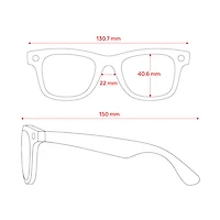 Lunettes Wayfarer (1re génération) de Ray-Ban | Meta avec IA, photo, vidéo, audio et messagerie - Noir mat/Transitions transparents à vert graphite
