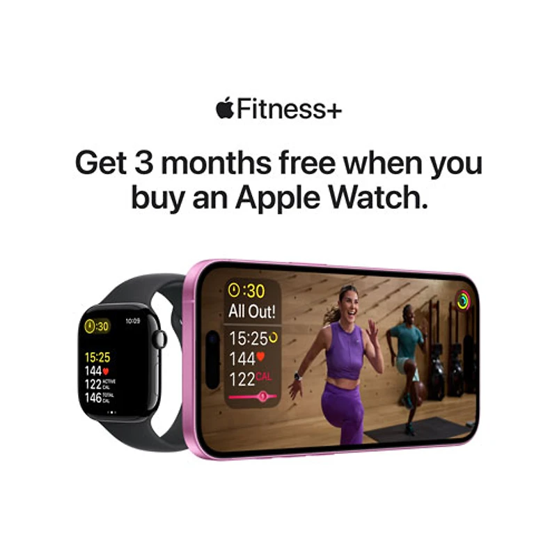 Apple Watch Series 10 (GPS + Cellular) 46mm Slate Titanium Case with Black Sport Band - Small/ Medium