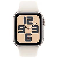 Apple Watch SE (GPS) 40mm Starlight Aluminum Case with Starlight Sport Band - Medium/Large