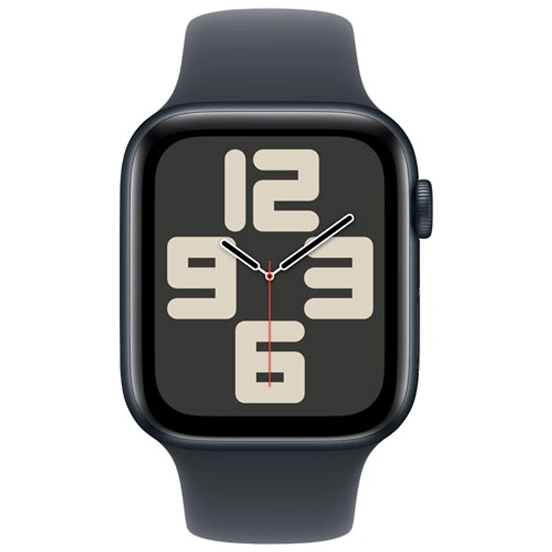Apple Watch SE (GPS) avec boîtier de mm en aluminium minuit et bracelet sport minuit