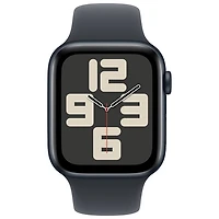 Apple Watch SE (GPS) avec boîtier de mm en aluminium minuit et bracelet sport minuit