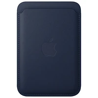 Portefeuille à tissage fin avec MagSafe d'Apple pour iPhone 16 - Bleu profond