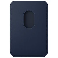 Portefeuille à tissage fin avec MagSafe d'Apple pour iPhone 16 - Bleu profond