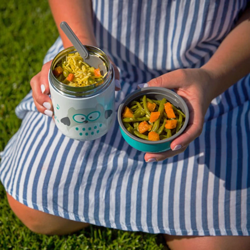Contenant alimentaire isotherme avec cuillère Food de bbluv - Aigue-marine