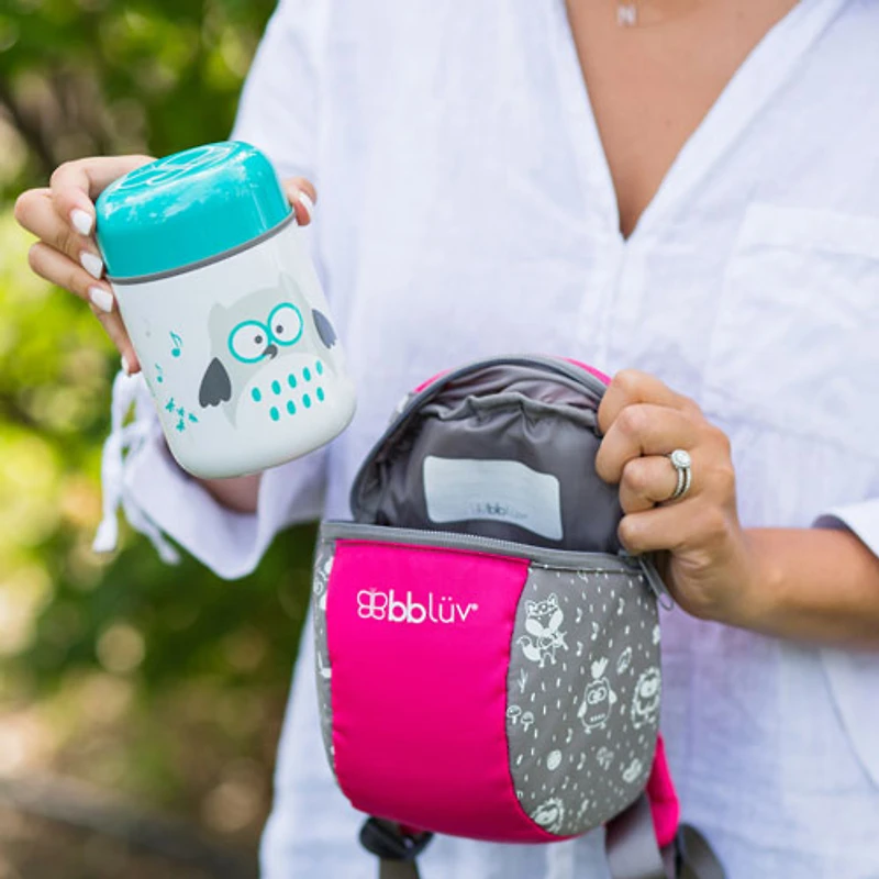 Contenant alimentaire isotherme avec cuillère Food de bbluv - Aigue-marine