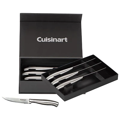 Ensemble 8 pièces avec couteaux en acier inoxydable et coffret-cadeau de Cuisinart (SSC-8STKC) - Noir