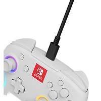 Manette de jeu sans fil Afterglow Wave RVB de PDP pour Switch - Blanc