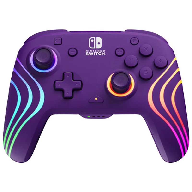 Manette de jeu sans fil Afterglow Wave RVB de PDP pour Switch - Violet