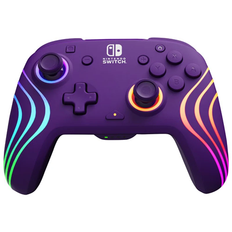 Manette de jeu sans fil Afterglow Wave RVB de PDP pour Switch - Violet