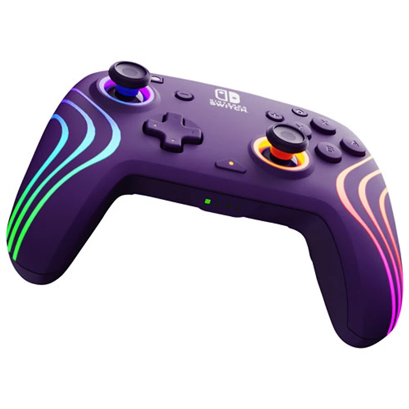 Manette de jeu sans fil Afterglow Wave RVB de PDP pour Switch - Violet