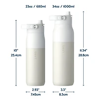 LARQ PureVis 2 680ml (23oz.) Self-Cleaning Insulated Stainless Steel Water Bottle with Smart Sensor - White