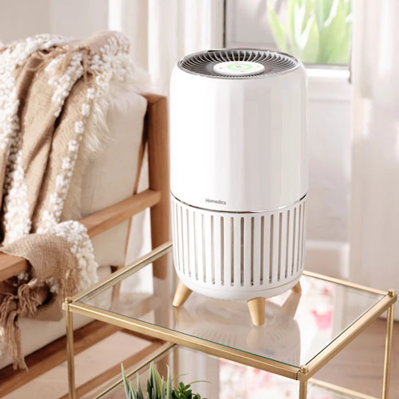 Purificateur d'air intelligent Wi-Fi 3-en-1 T200 de HoMedics avec filtre HEPA