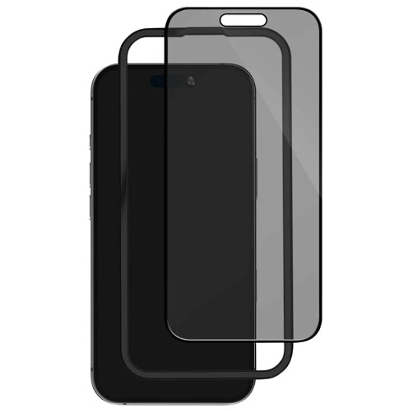 Protecteur d'écran en verre trempé à filtre de confidentialité de Blu Element avec trousse d'installation pour iPhone 16 Plus