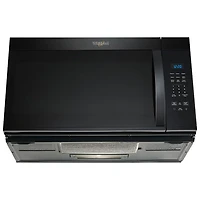 Four à micro-ondes à hotte intégrée de Whirlpool - 1,7 pi³ - Noir
