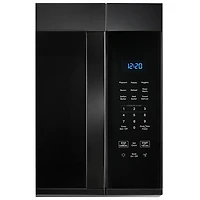 Four à micro-ondes à hotte intégrée de Whirlpool - 1,7 pi³ - Noir