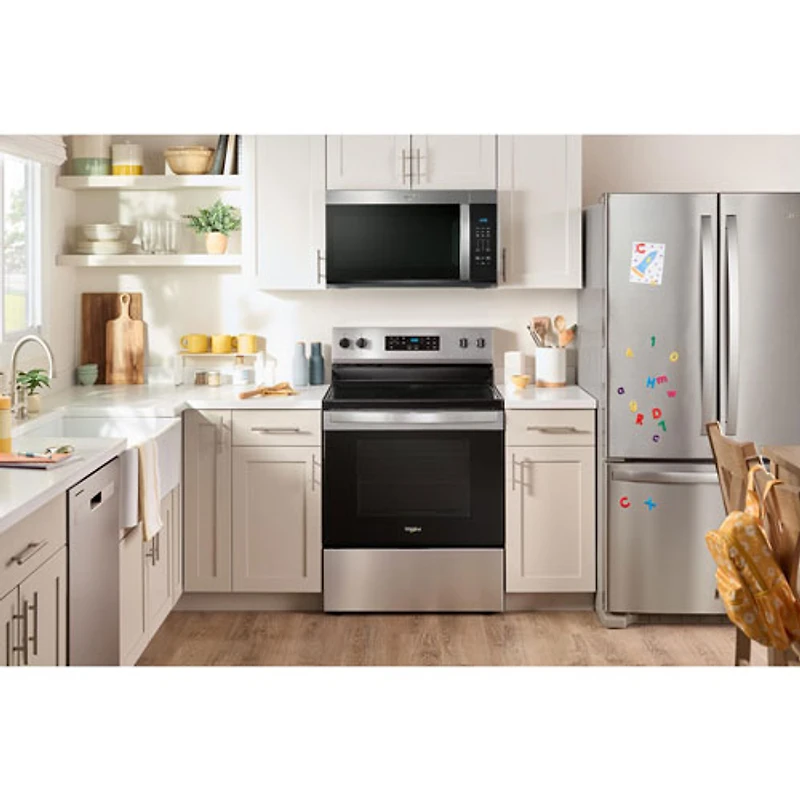Four à micro-ondes à hotte intégrée de Whirlpool - 1,7 pi³ - Acier inoxydable