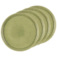 Mesa Ceramics Uno 4-Piece Stoneware Dinner Plate - Speckle Green