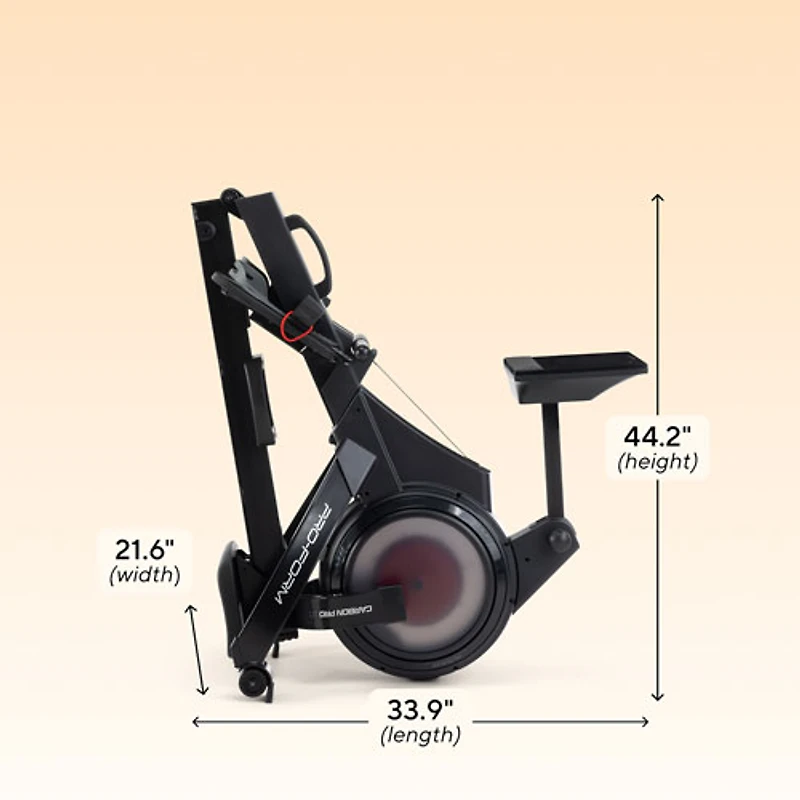 Rameur Carbon Pro10 de ProForm avec écran tactile de 10 po