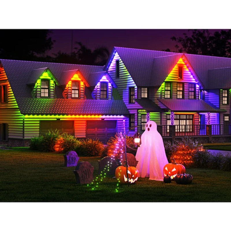 Lumières DEL permanentes d'extérieur Nanoleaf Essentials Matter de 15 m (49 pi) - Trousse Smarter Kit - Multicolore
