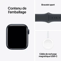 Apple Watch SE (GPS + Cellular) de 40 mm avec boîtier en aluminium minuit et bracelet sport minuit - Petit/Moyen