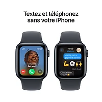 Apple Watch SE (GPS + Cellular) 40mm Midnight Aluminum Case with Midnight Sport Band - Small/Medium