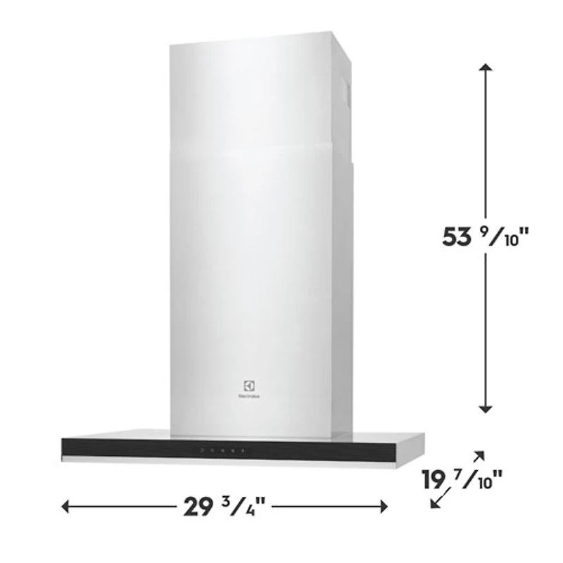 Hotte murale de 30 po d'Electrolux (ECVW3062AS) - Acier inoxydable
