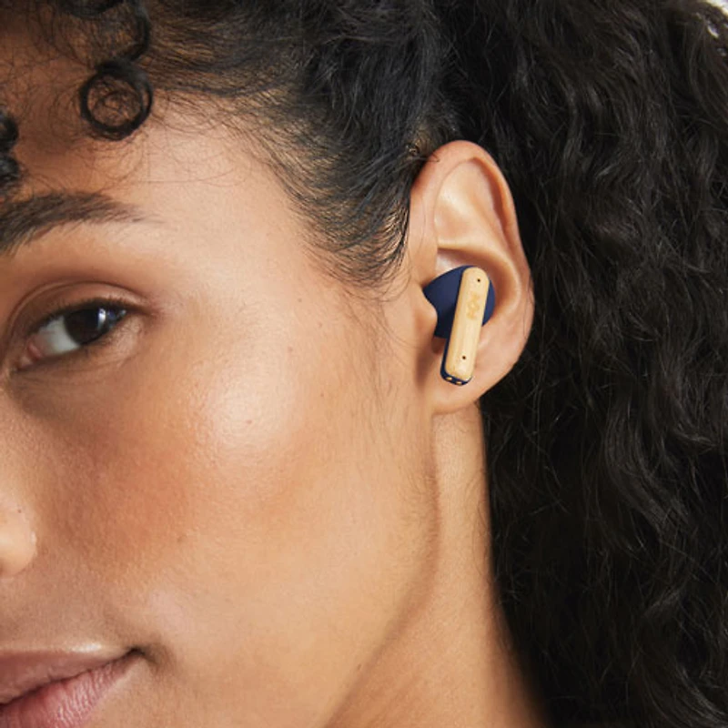 Écouteurs boutons 100 % sans fil à isolation sonore Little Bird de House Of Marley - Bleu