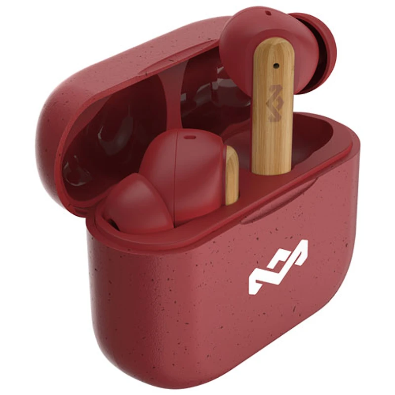 Écouteurs boutons 100 % sans fil à isolation sonore Little Bird de House Of Marley - Rouge