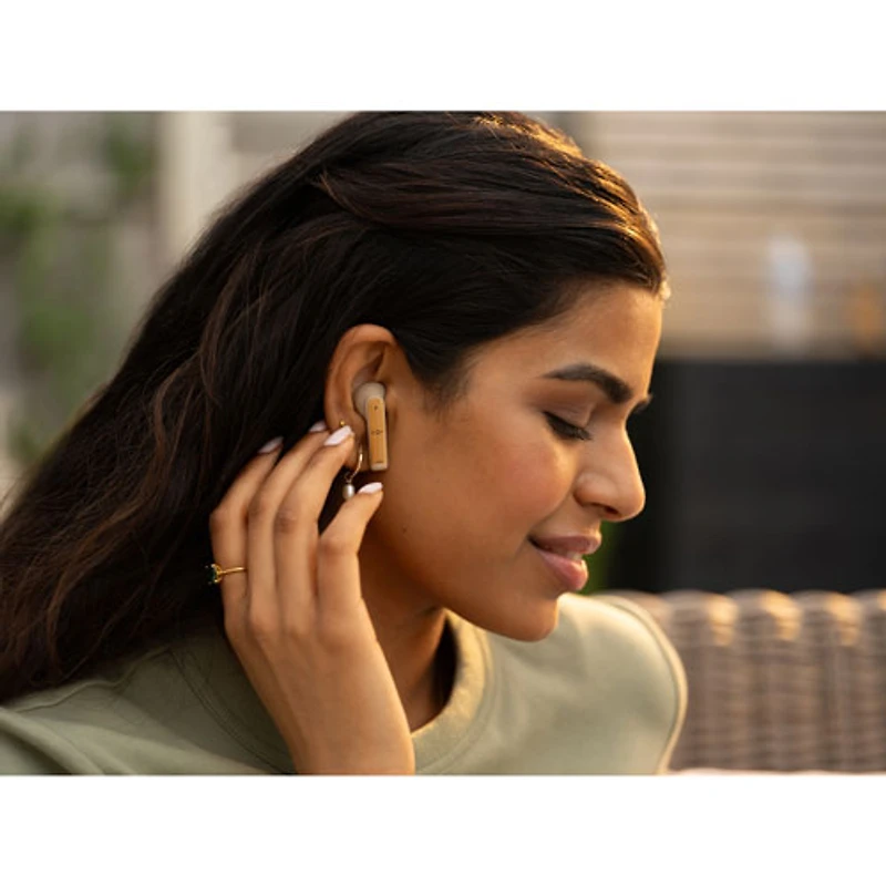 Écouteurs boutons 100 % sans fil à isolation sonore Zion de House Of Marley - Crème