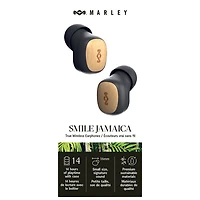 Écouteurs boutons 100 % sans fil à isolation sonore Smile Jamaica de House Of Marley - Noir