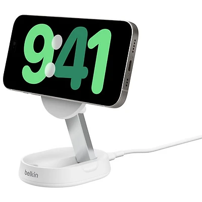 Support de chargement sans fil certifié Qi2 de 15 W BoostCharge Pro de Belkin - Blanc