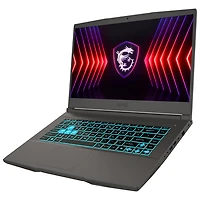 Portable de jeu Thin de 15,6 po de MSI - Gris cosmos (Core i7-13620H d'Intel/RAM 16 Go/SSD 512 Go/GeForce RTX 3050/Win 11)
