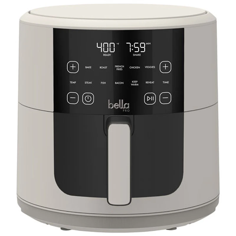 Friteuse à air chaud numérique Pro SmartCrisp de Bella avec céramique EverGood - 7,6 l/8 pte - Lait d'avoine - Exclusivité Best Buy